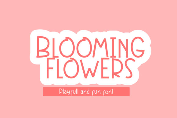 Blooming Flowers Font: A Playful Display Typeface for Small Businesses