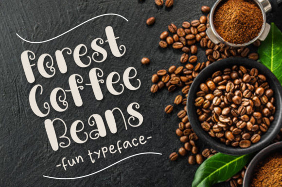 Forest Coffee Beans: A Whimsical Display Font for Digital Branding