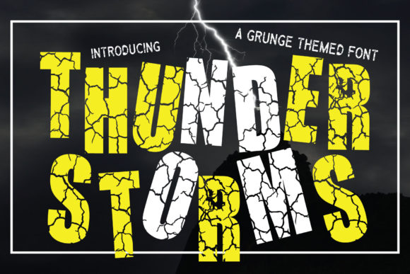 Thunderstorms: A Display Font with Editorial Grit and Grace